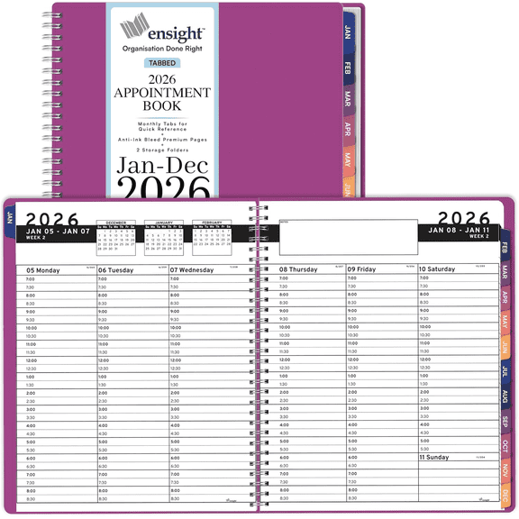 Ensight Weekly Undated Planner Notepad - to-Do List for Goal, Schedule & Habit Tracking – Watercolor