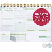 Ensight Weekly Undated Planner Notepad - to-Do List for Goal, Schedule & Habit Tracking – Watercolor