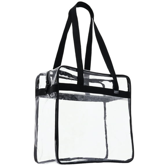 Ensign Peak Clear Tote Bag NFL Stadium Approved - 12" X 12" X 6" - Shoulder straps and zippered top