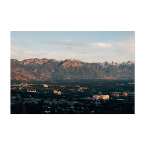 Ensign Peak Views 02 - Salt Lake City Utah Photography Mountain Landscape City Scenic Nature Sunset Unframed Wall Art Print 32 x 48 inches