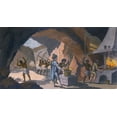 thumbnail image 1 of Enslaved Africans Working In A Peruvian Silver Mine Are Shown Digging Silver Ore With Picks At The Bottom Of A Large Pit. In An Excavated Cave Ore Is Smelted As A Slave Pumps The Bellows Of The, 1 of 1