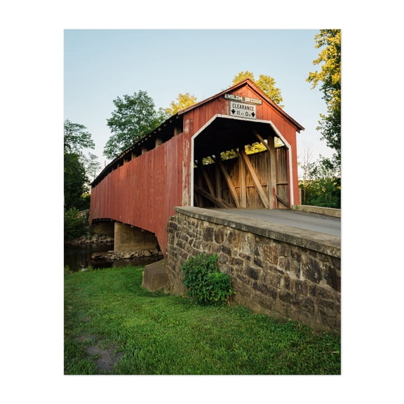 Enslow Covered Bridge 01 - Blain Pennsylvania Photography Unframed Wall Art Print 8 x 10 inches