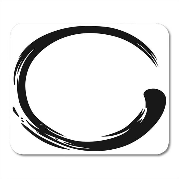Enso Black Zen Circle Minimalistic Monk Symbol Stroke Nirvana Mousepad Mouse Pad Mouse Mat 9x10 inch