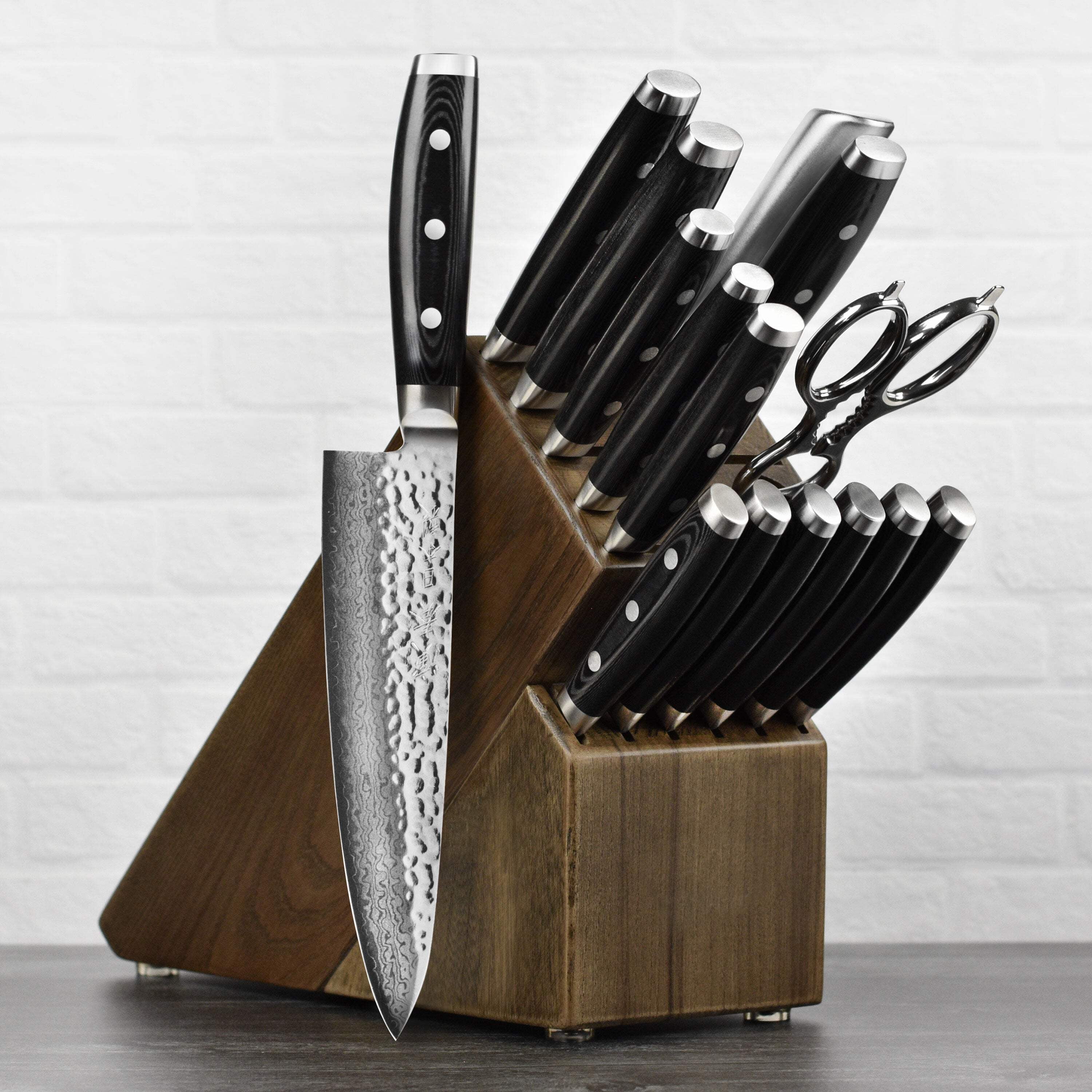 Enso HD 16 Piece Dark Ash Knife Block Set - Made in Japan