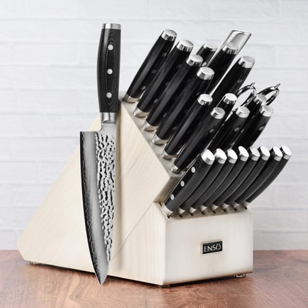 Enso HD 25 Piece Gray Ash Knife Block Set - Made in Japan