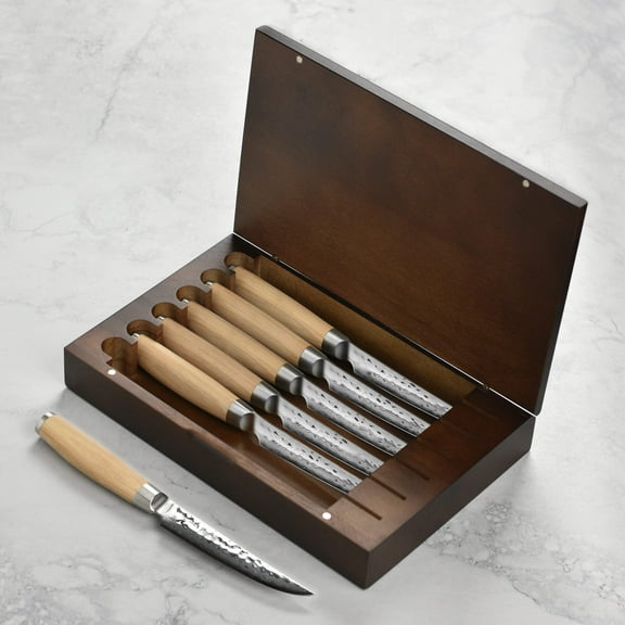 Enso Hizashi 6 Piece Steak Knife Set with Case