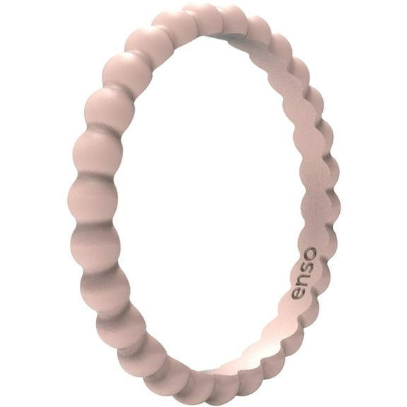 Enso Rings Beaded Stackables Silicone Ring - Pink Sand - 8