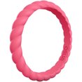 thumbnail image 1 of Enso Rings Braided Stackables Silicone Ring - Coral - 4, 1 of 1