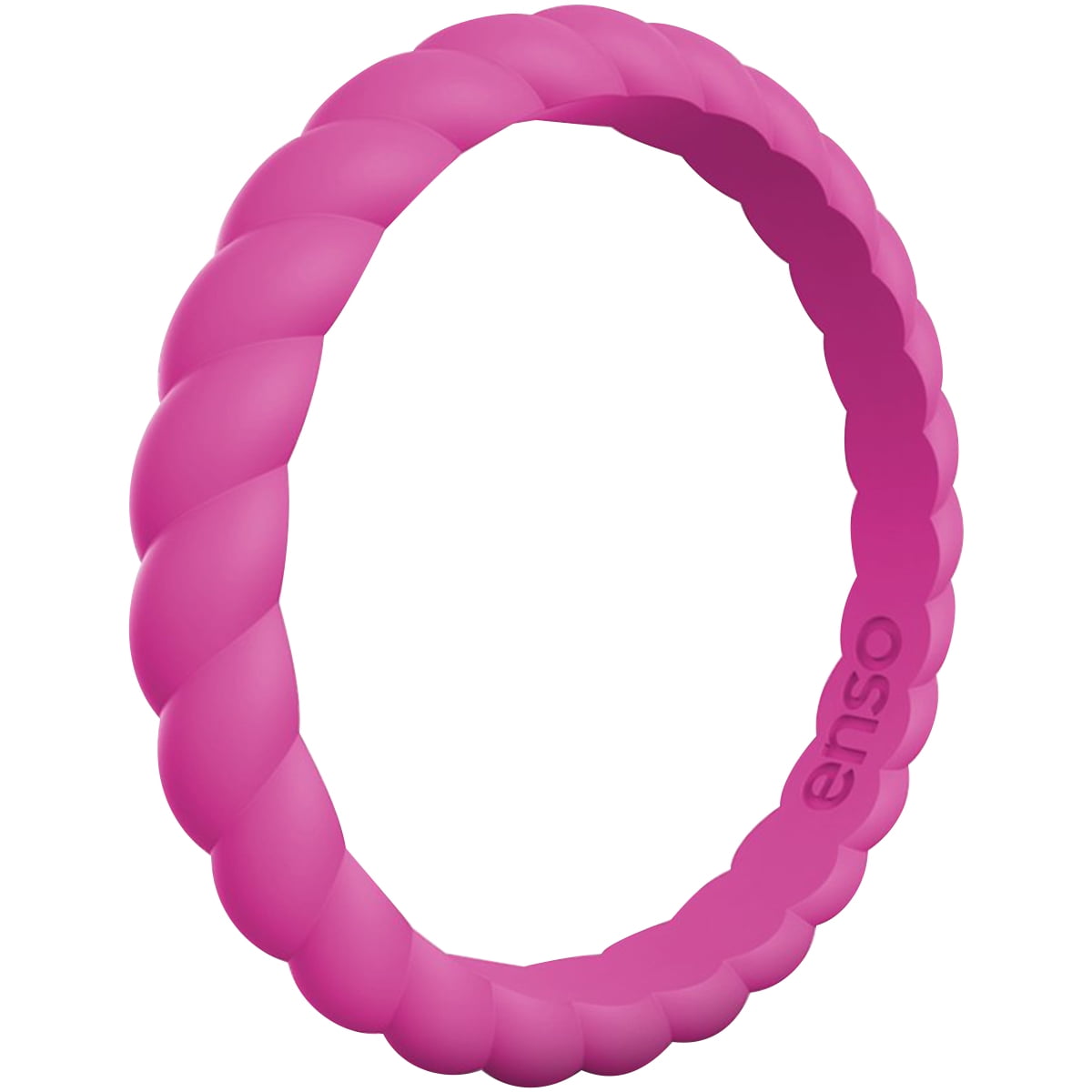 Enso Rings Braided Stackables Silicone Ring - Fuchsia - 7 - Walmart.com