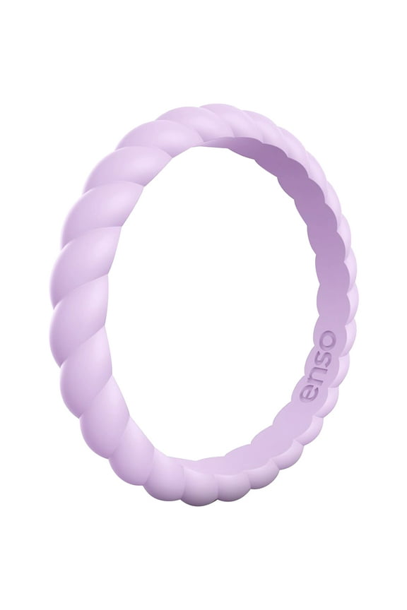 Braided Stackables Silicone Ring - Lavender - 12