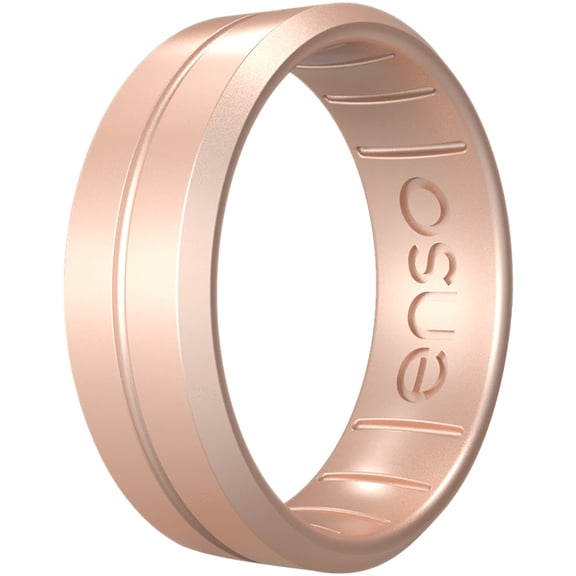 Enso Rings Classic Contour Elements Series Silicone Ring - 9 - Rose Gold