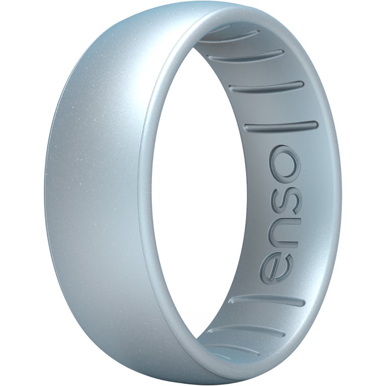 Enso Rings Halo Elements Series Silicone Ring - 9 - Platinum