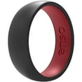 thumbnail image 1 of Enso Rings Dualtone Series Silicone Ring - Obsidian/Red - 13, 1 of 1