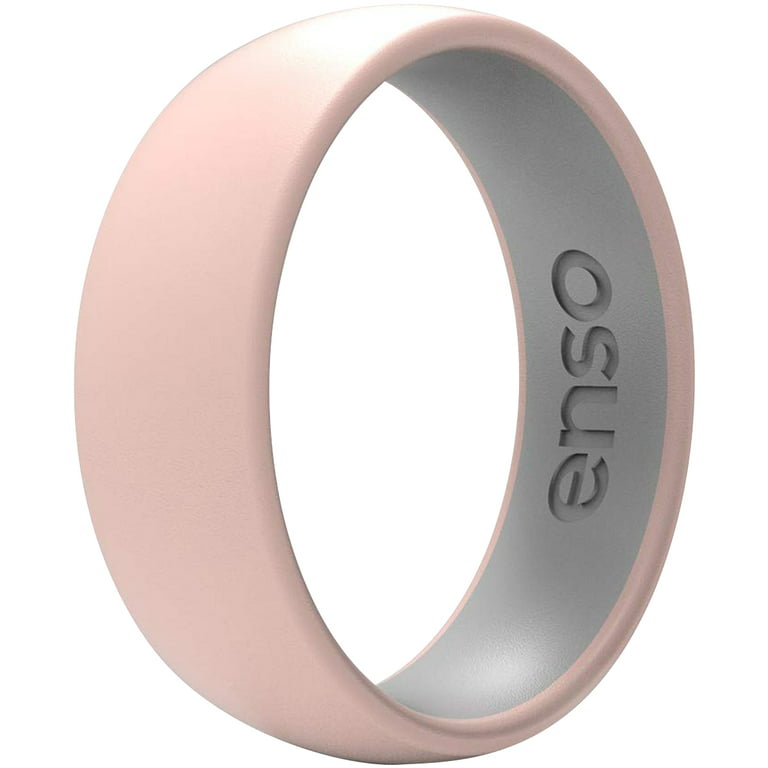 Enso Rings Dualtone Series Silicone Ring - Pink Sand/Misty Grey - 12