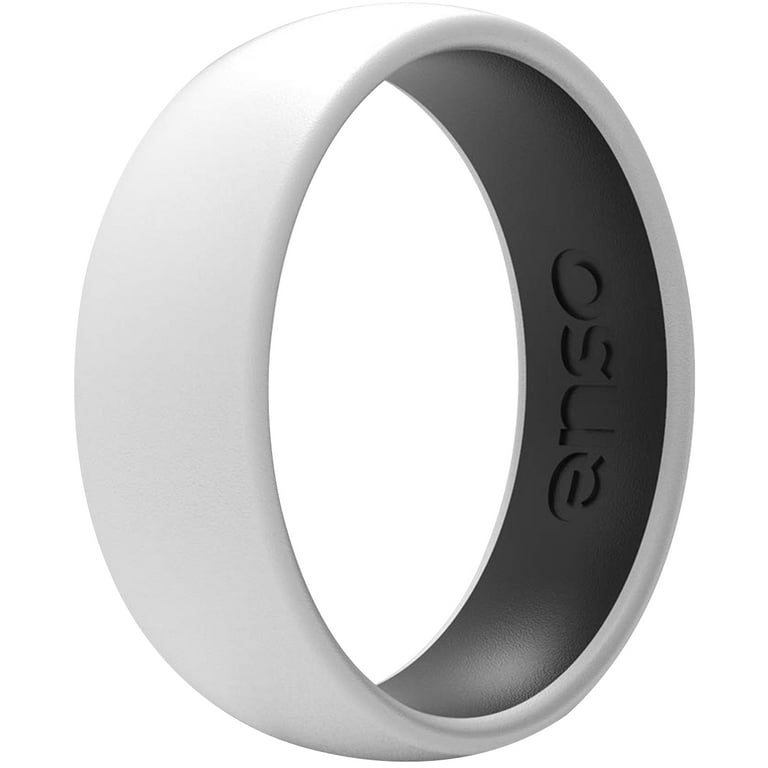 Enso Rings Dualtone Series Silicone Ring White Obsidian 10 Walmart