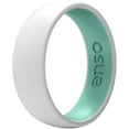 thumbnail image 1 of Enso Rings Dualtone Series Silicone Ring - White/Turquoise - 10, 1 of 1