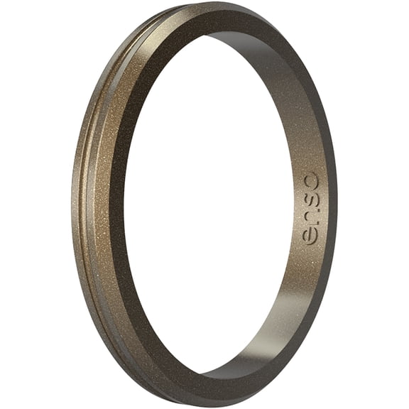 Enso Rings Halo Contour Elements Series Silicone Ring - 10 - Meteorite