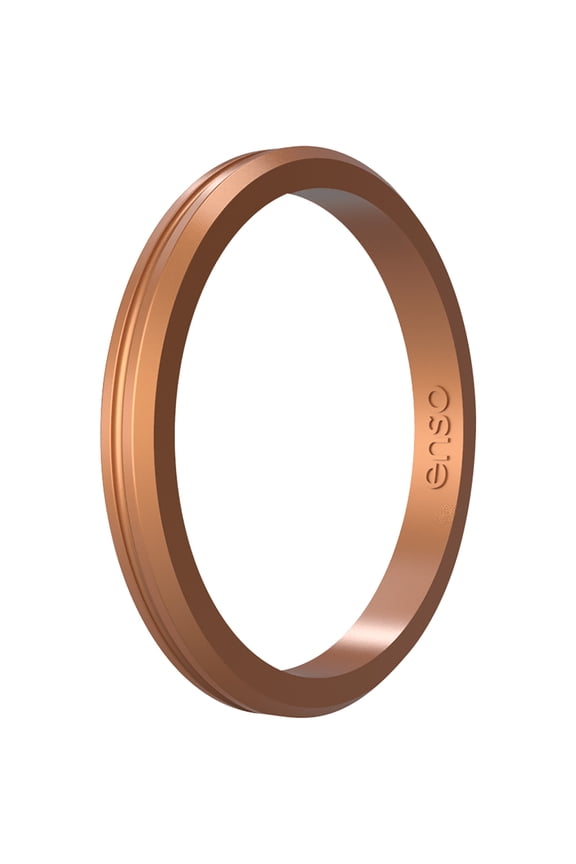 Halo Contour Elements Series Silicone Ring - 3 - Copper