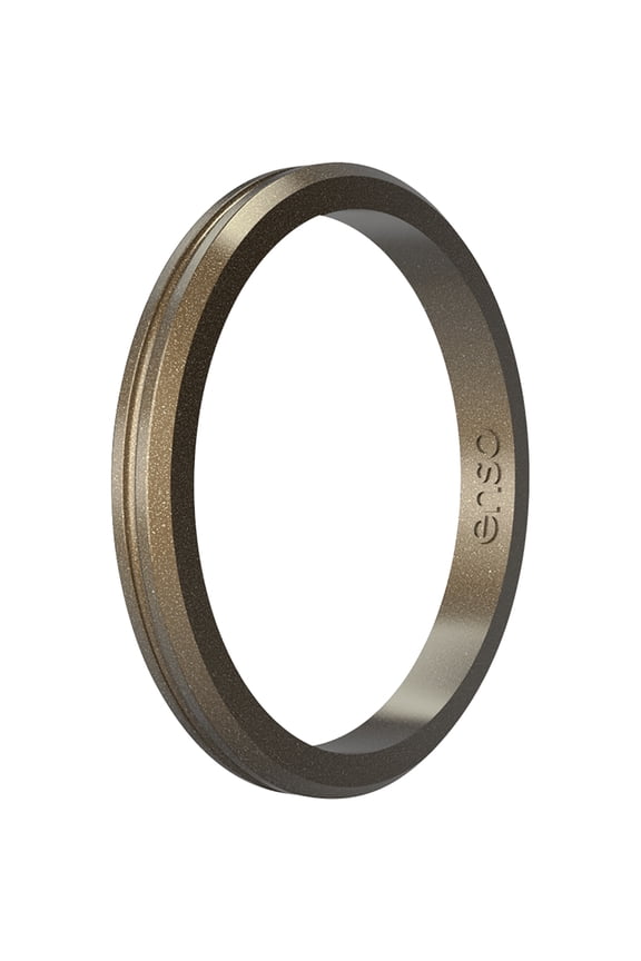 Halo Contour Elements Series Silicone Ring - 4 - Meteorite