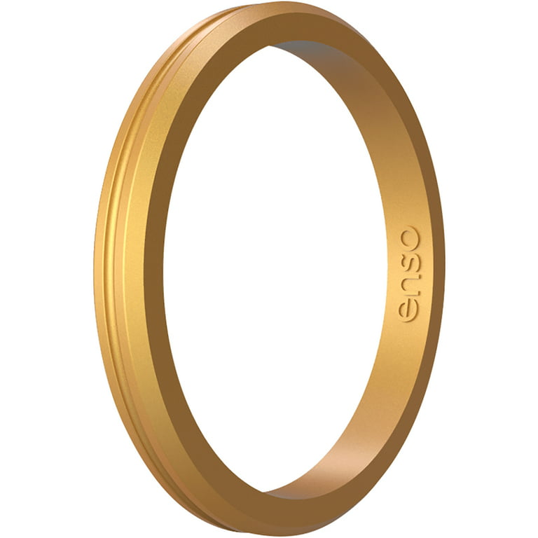 Enso Rings Halo Contour Elements Series Silicone Ring - 5 - Gold 