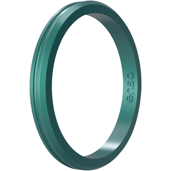 Enso Rings Halo Contour Elements Series Silicone Ring - 9 - Peacock Quartz