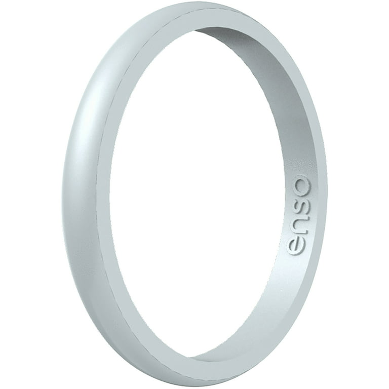 Enso Rings Thin Elements Silicone Ring Infused with Precious