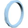 thumbnail image 1 of Enso Rings Hammered Stackables Silicone Ring - Carolina Blue - 10, 1 of 1