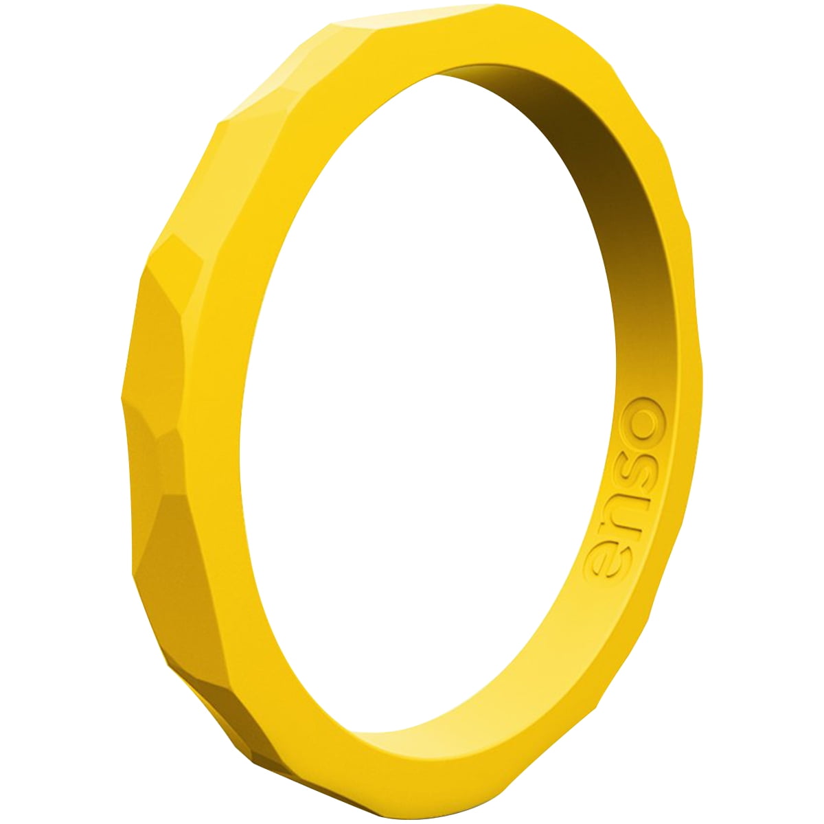 Enso Rings Hammered Stackables Silicone Ring Goldenrod 10