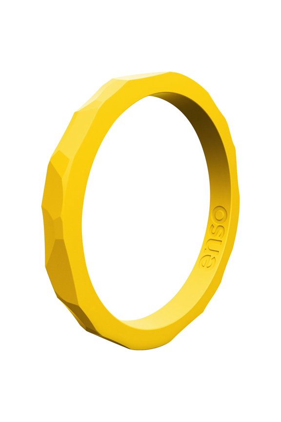 Hammered Stackables Silicone Ring - Goldenrod - 13