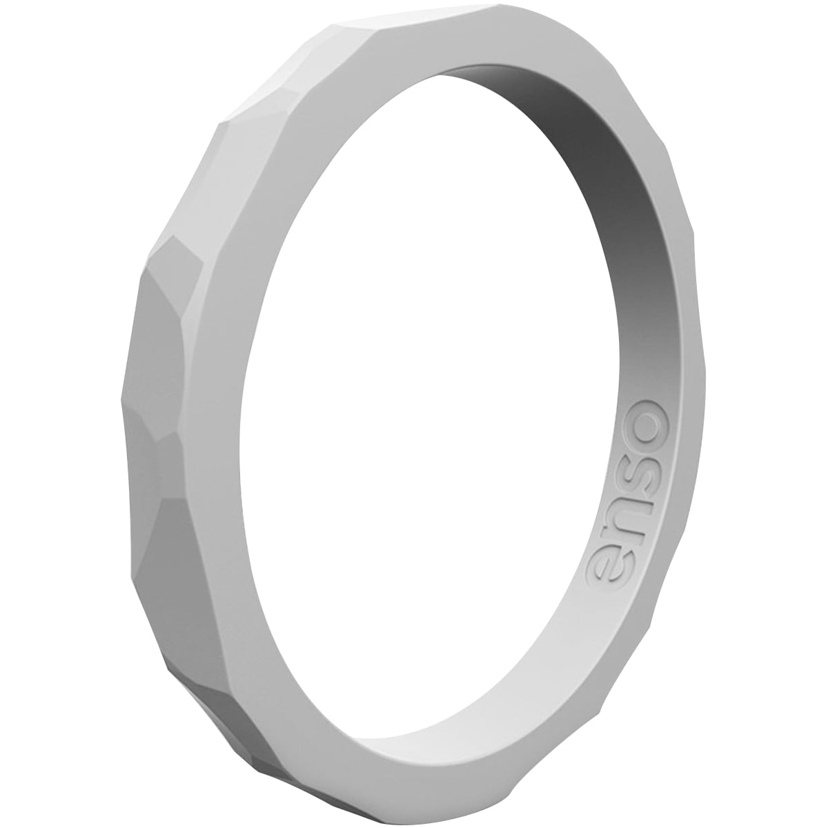 Enso Rings Hammered Stackables Silicone Ring - Grey - 14 - Walmart.com