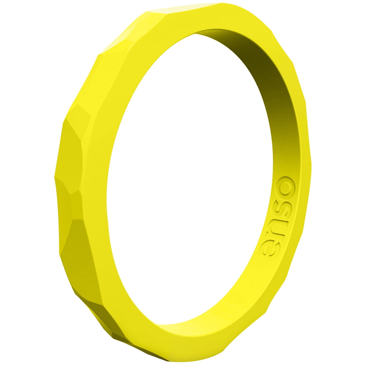 Enso Rings Hammered Stackables Silicone Ring - Maize - 4 - Walmart.com