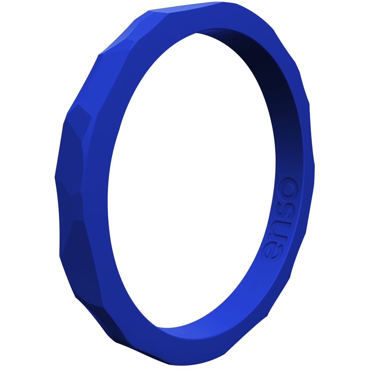 Enso Rings Hammered Stackables Silicone Ring Royal Blue 11