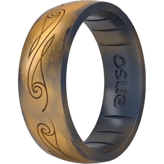 Enso Rings Lord of the Rings Elven Scroll Classic Silicone Ring - 7