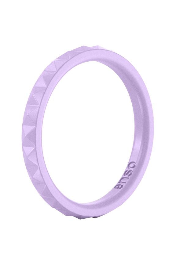 Pyramid Stackables Silicone Ring - Lavender - 12