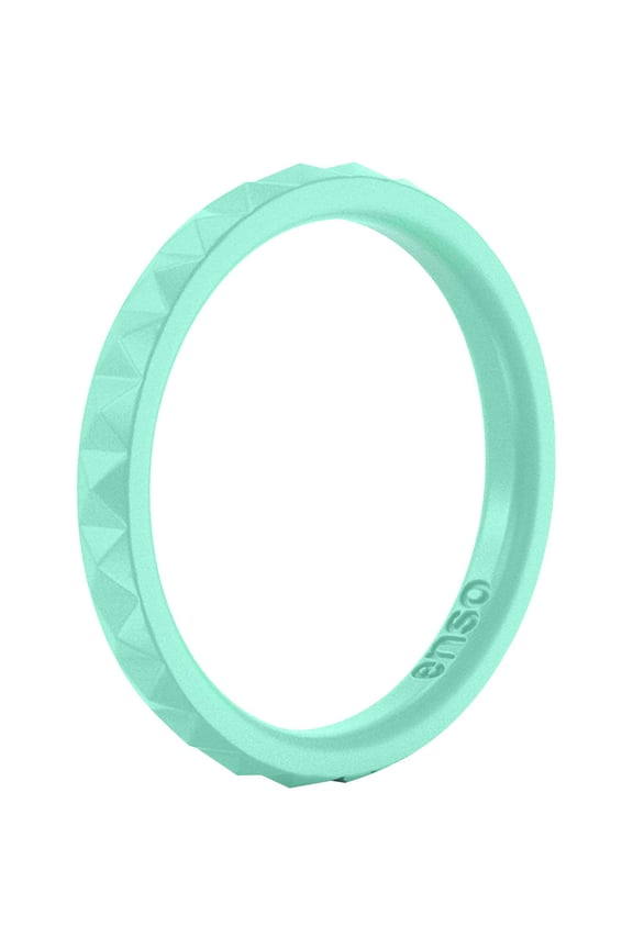 Pyramid Stackables Silicone Ring - Mint Green - 6