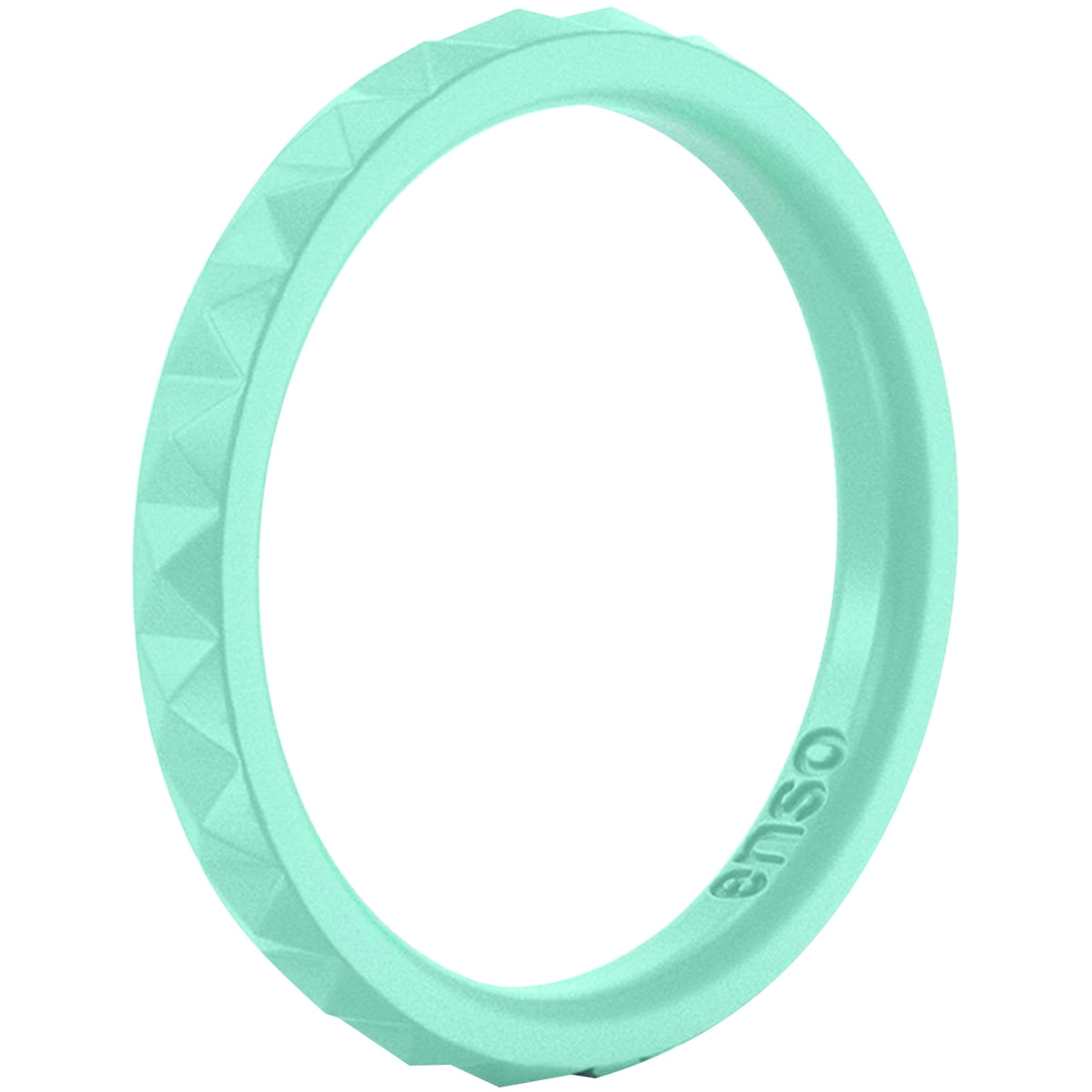 Enso Rings Pyramid Stackables Silicone Ring - Mint Green - 8 - Walmart.com