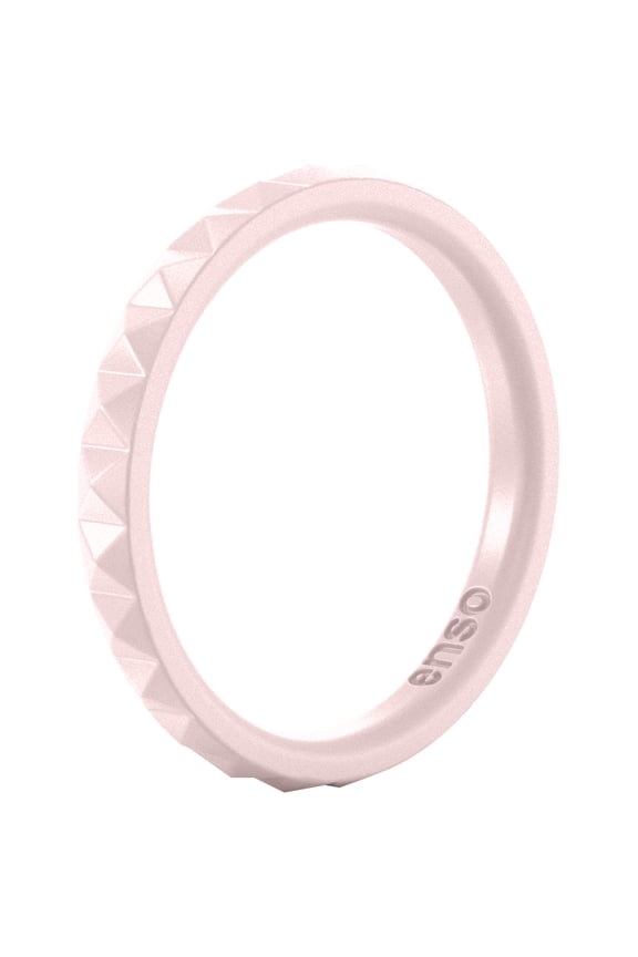 Pyramid Stackables Silicone Ring - Pink Sand - 4