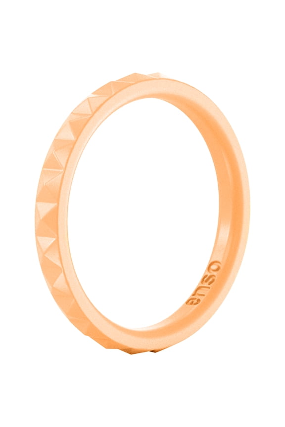 Pyramid Stackables Silicone Ring - Tangerine - 9