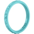 thumbnail image 1 of Enso Rings Pyramid Stackables Silicone Ring - Turquoise - 12, 1 of 1