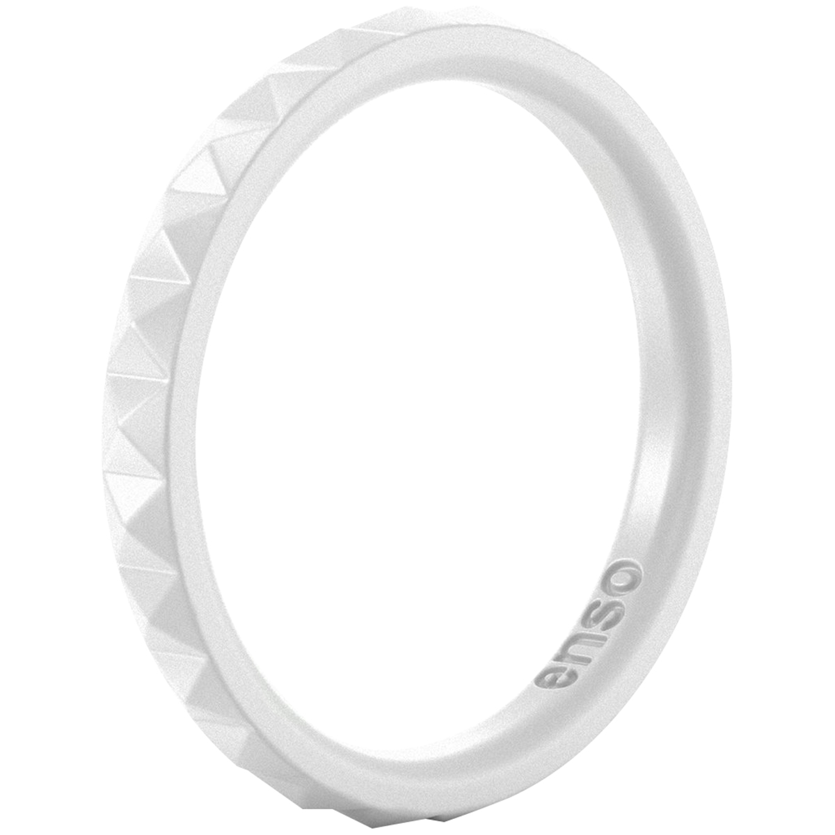 Enso Rings Pyramid Stackables Silicone Ring White 12