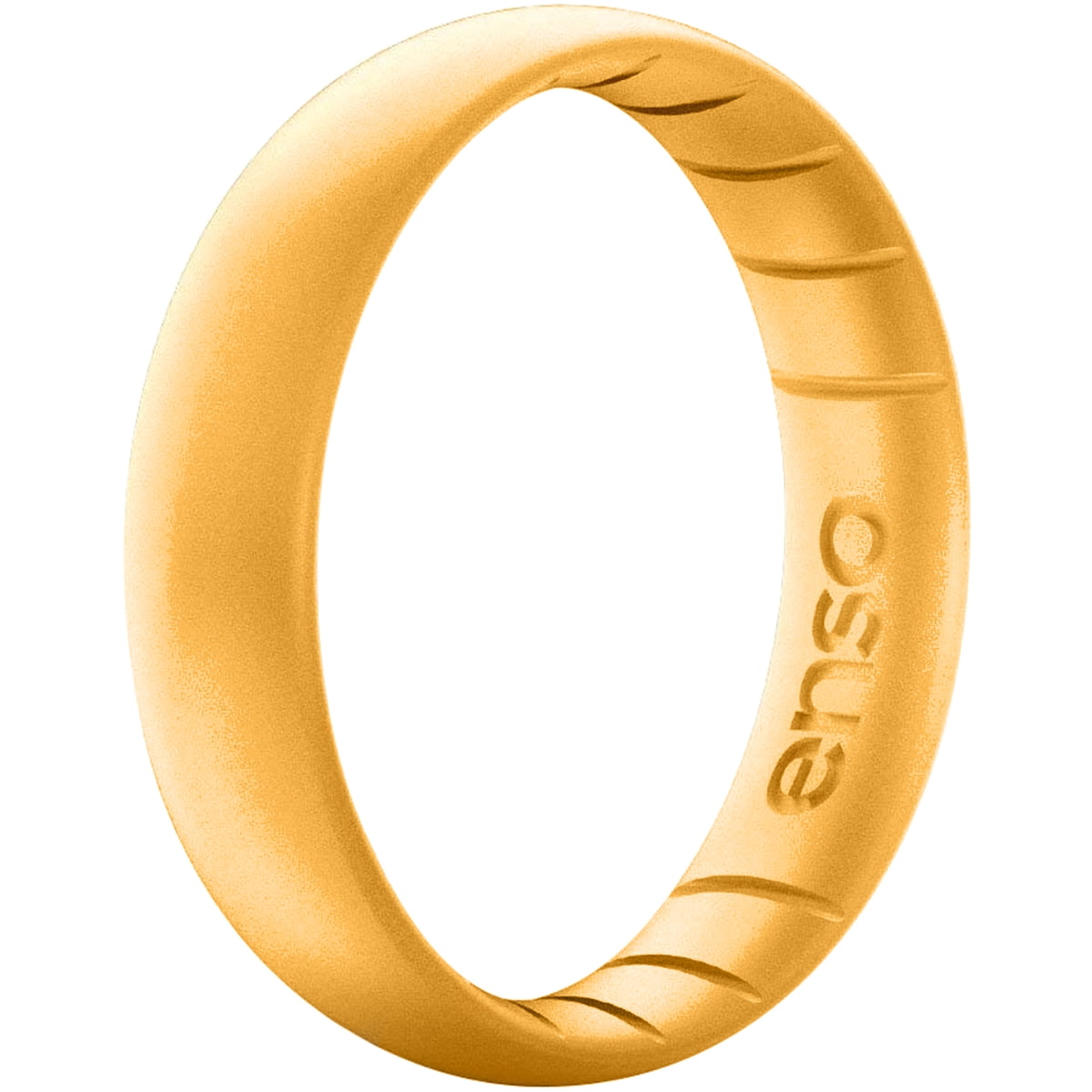 Enso Rings Thin Elements Series Silicone Ring - Gold - 5 - Walmart.com