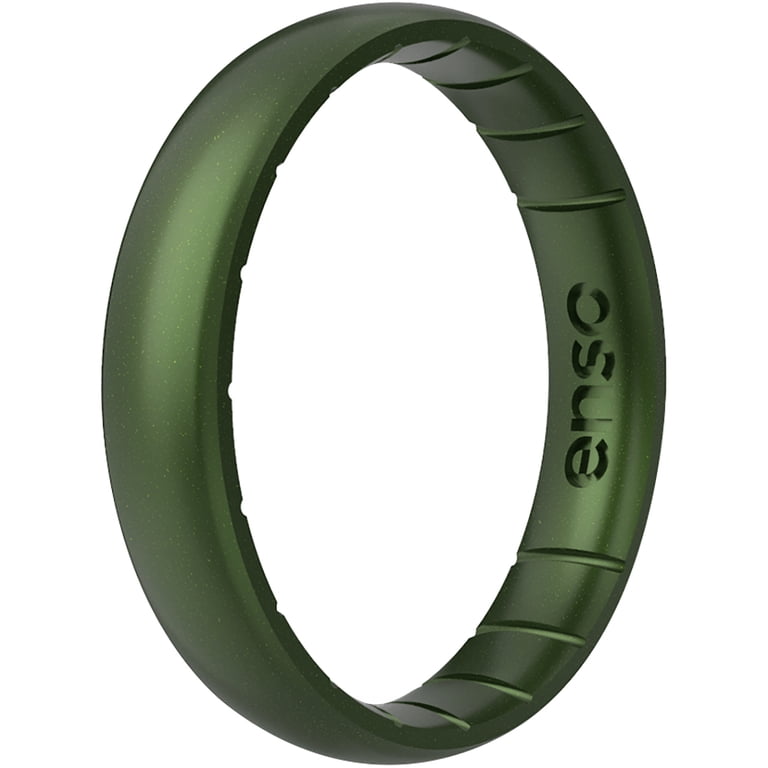 Enso Legends Thin Silicone Ring - Made In USA, Breathable, Comfortable & Safe Wedding Band For Men & Women (Loch Ness)