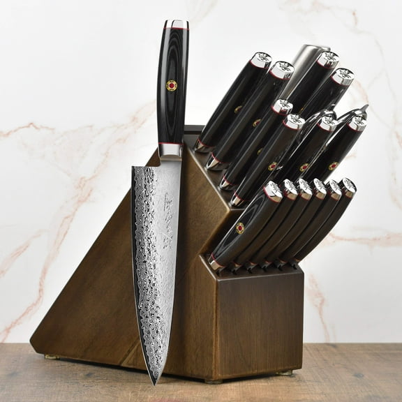 Enso SG2 18 Piece Walnut Knife Block Set - Made in Japan