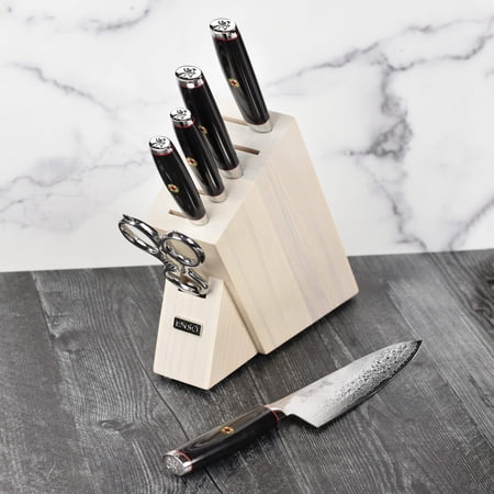 Enso SG2 7 Piece Gray Ash Slim Knife Block Set - Made in Japan