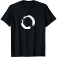 thumbnail image 1 of Enso, Zen, Circle, Buddha Meditation Japan Calligraphy Yoga T-ShirtMen's and women's gift, black and white T-shirt, size: Extra large S-4XL, 1 of 4