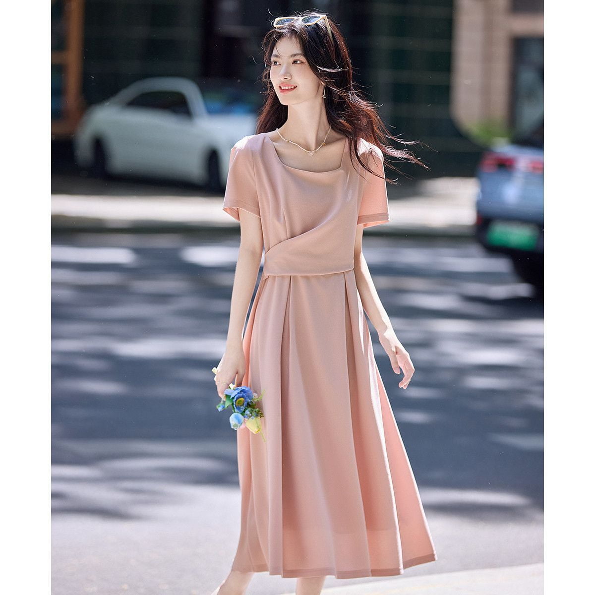 Enssy Women's Casual Dress  Elegant Simple Design, Lightweight Feel, Daily  Wear, Chic and Refined Look - Walmart.com