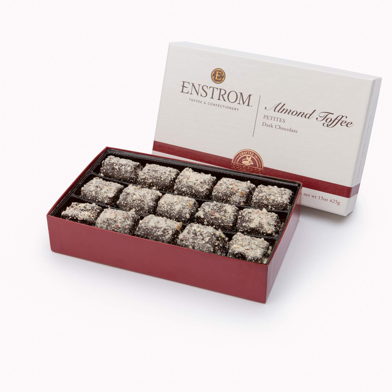 Enstrom Dark Chocolate Almond Toffee Petites 60oz box Bitesize
