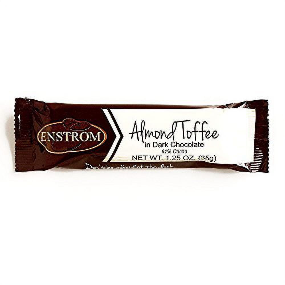 Enstrom's Almond Toffee Dark Chocolate Bar 1.25 oz each (4 Items Per