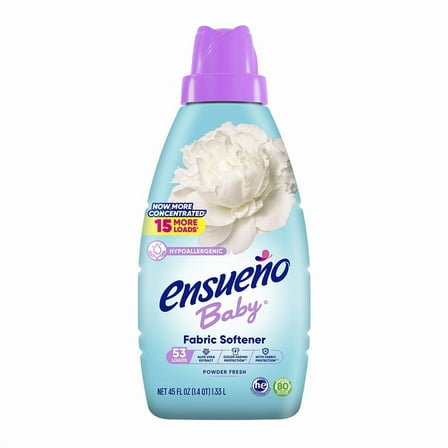 Ensueño Baby Hypoallergenic Liquid Laundry Fabric Softener - Baby Powder Scent (45 fl oz)
