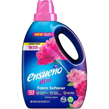 Ensueño - Max Liquid Fabric Softener- With Long-Lasting Freshener And Wrinkle Eliminating formula, Spring Fresh Scent - (125 oz)